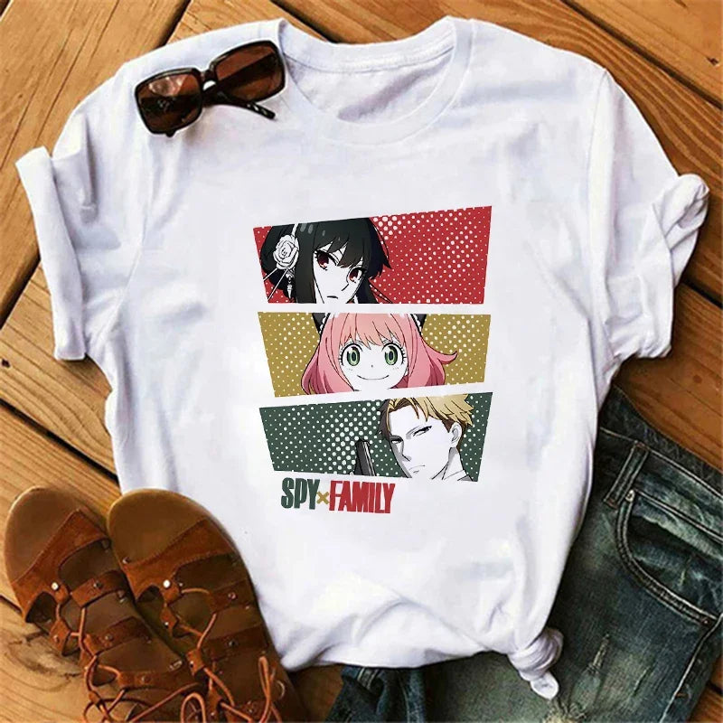 Anime Spy X Family T-Shirt Harajuku Fashion Women’s Short Sleeve O-Neck