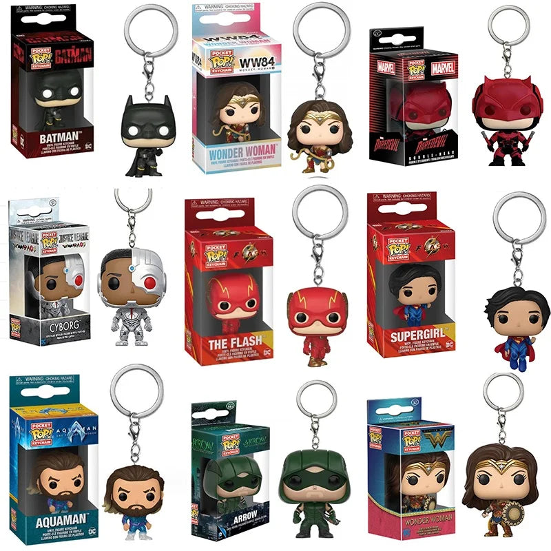 19 Styles Funko Keychain Wonder Woman POP Action Figure Collection Toys