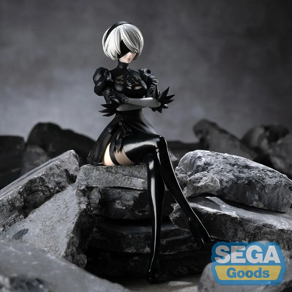 15 cm NieR: Automata 2B Sitzende Figur – PVC-Nudelstopper, Anime-Modell, Spielzeug und Sammlergeschenk