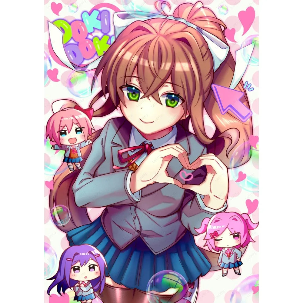 Spiel Doki D-Doki L-Literatur Club Anime Poster Klebewand Kunst Home Decor