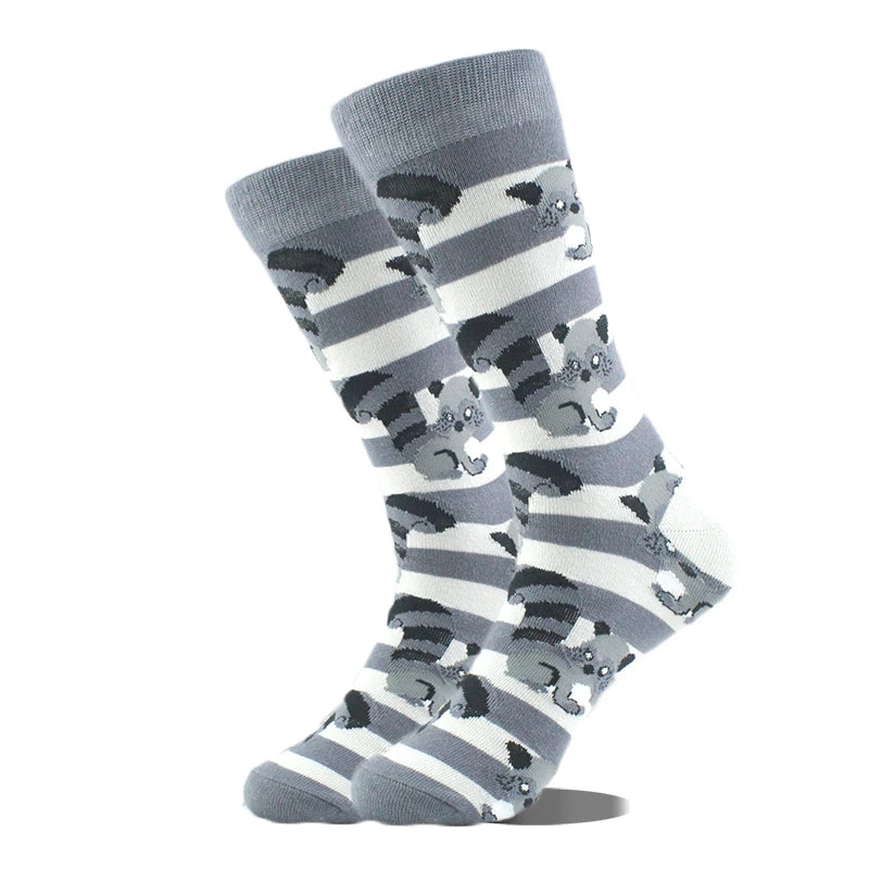 Design Ente Lustige Socken Männer Glücklich Musik Bier Zahn Panda Pinguin