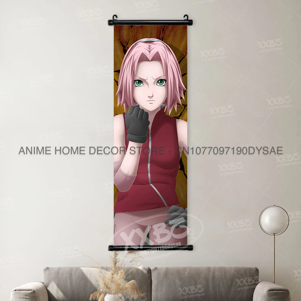 Naruto Posters Scroll Wall Decor Anime Hanging Nara Shikamaru Art Paintings Orochimaru