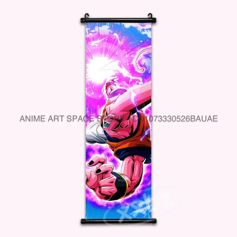 Dragon Ball Z Hanging Paintings Room Decorative Poster Anime Saiyan Scrolls Picture Wall Art