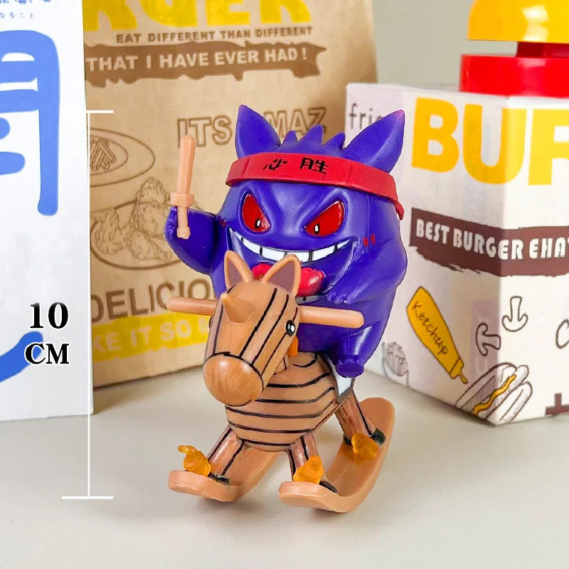 Pokemon Schaukelpferd Figuren – Kawaii Enton & Gengar Autozubehör & süße Zimmerdekoration Spielzeug Geschenk