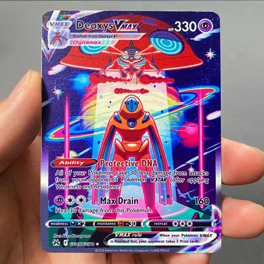 Pokemon Metall Karten Englisch Anime Pikachu Charizard Vmax GX V Buchstaben Spiel Sammlung Karte Kind