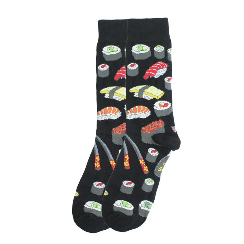 Stylische Baumwollsocken farbige Rollschuhsocken Haifischgeometrie