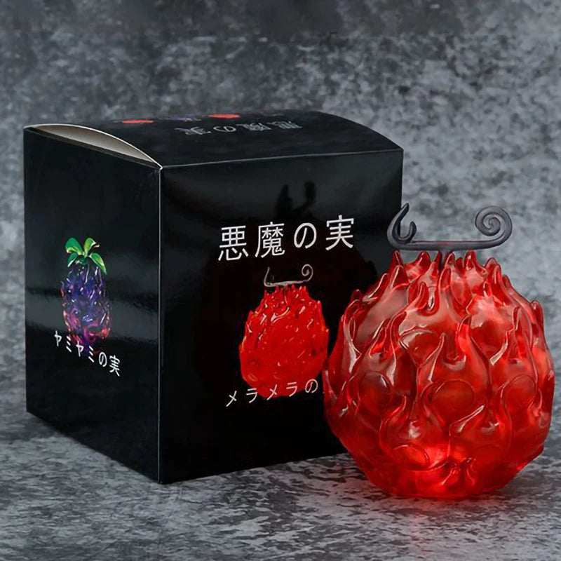 One Piece Teufelsfruchtfiguren – Nika Gum-Gum & Flame-Flame Cursed Fruit Sammlermodell Spielzeug & Ornamente