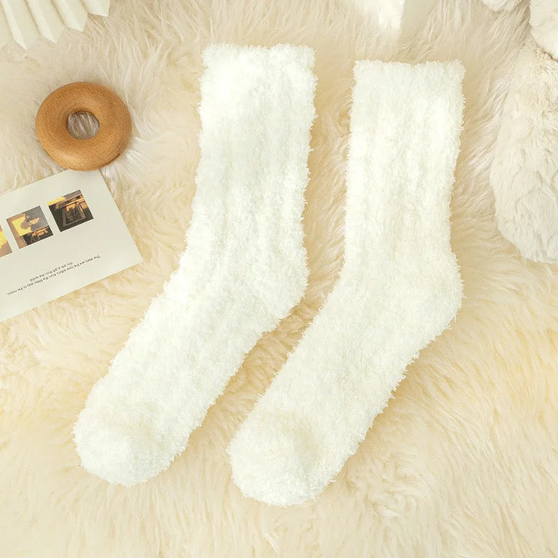 Korallensamt-Katzenkrallensocken – Verdickte Mitte