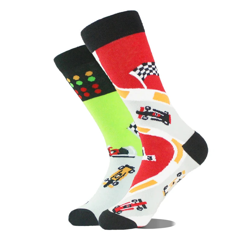 AB Happy Cotton Chaussettes amusantes Panda Duck Crazy Design Sokken