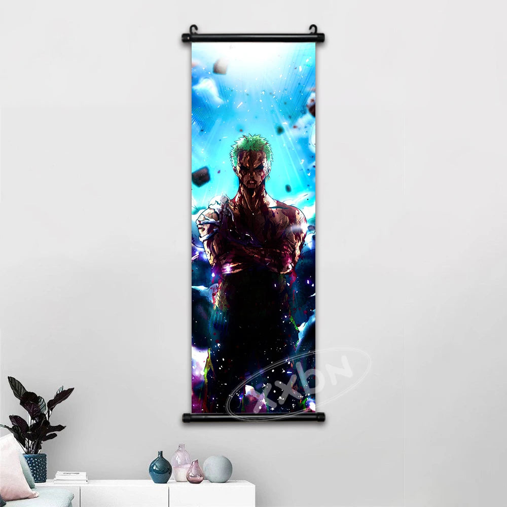 One Piece Anime Wall Art Interior Canvas Prints Zoro Painting Luffy Gear 5 Poster