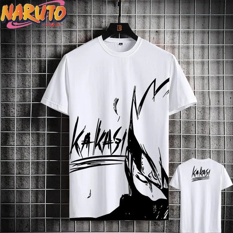 MINISO Men’s T-Shirt – Japanese Anime 3D Print Summer Casual Oversized Streetwear Tee