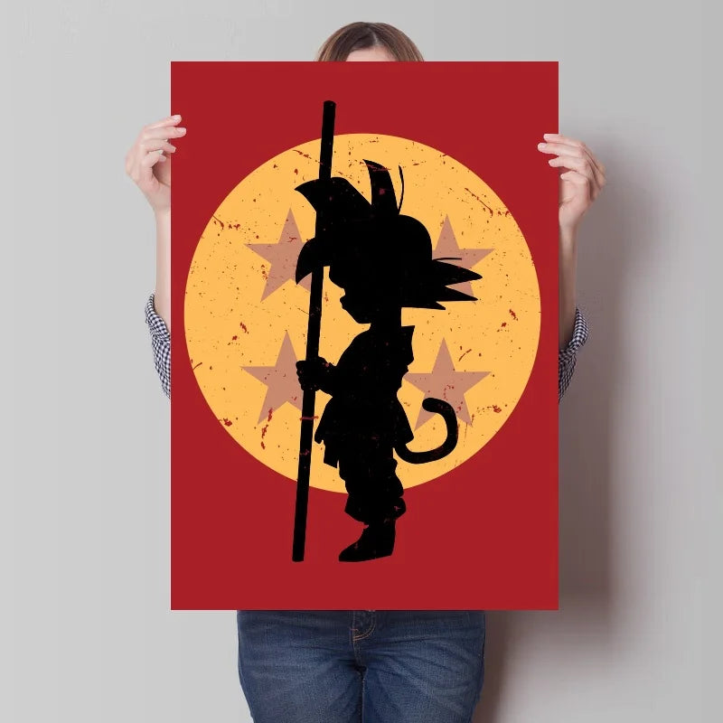 Canvas Painting Japan Bandai Anime Art Print Dragon Ball Classic Home Decor