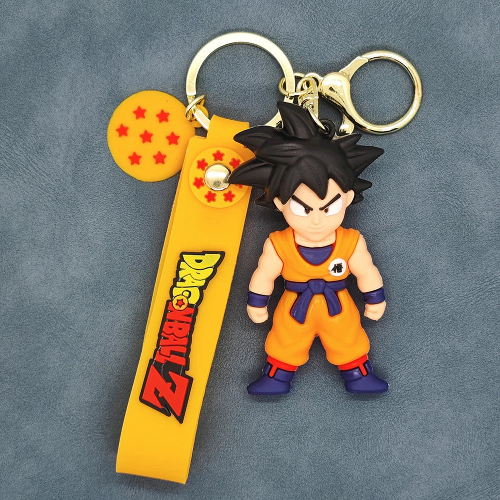 Anime Dragon Ball Keychain Fashion Jewellery Action Figures PVC Key Ring Bag Pendant