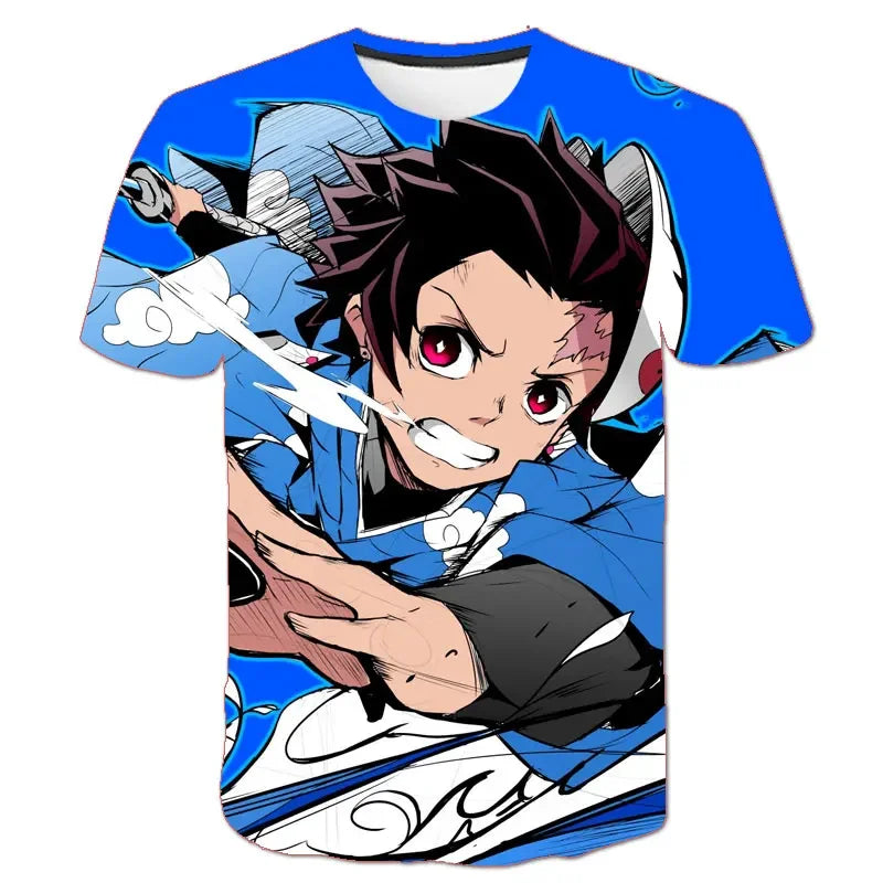 T-shirt imprimé 3D Demon Slayer Rengoku Kyoujurou
