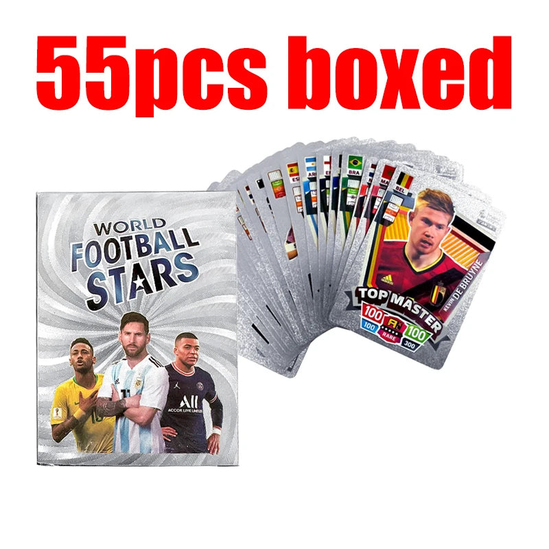 27-55Pcs Ballsuperstar Colour Card Star Limited Edition Signature Series Trading Football Player Card
