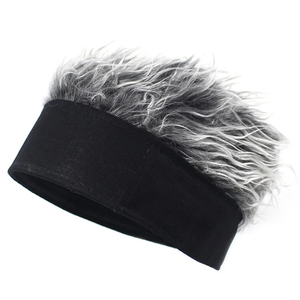 Casquette de baseball tendance pour homme et femme - Chapeau de perruque amusant pour cheveux courts et décontractés