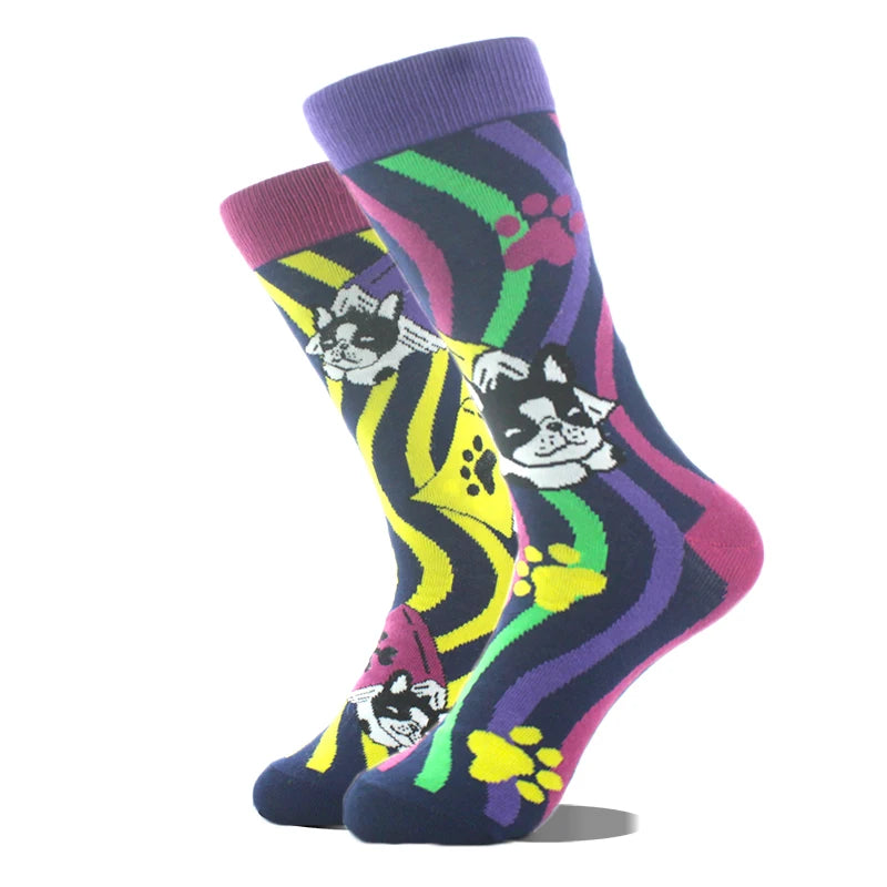 AB Happy Cotton Chaussettes amusantes Panda Duck Crazy Design Sokken