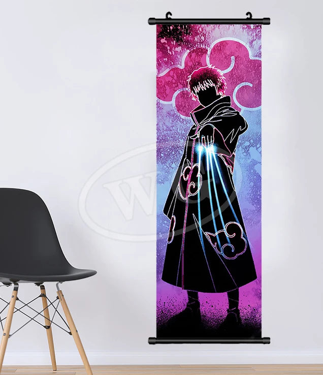 Bandai Anime Canvas Naruto Painting Kakashi Picture Hanging Scrolls Home Decor Wall Artwork