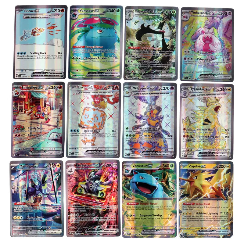 60/100 Stück Pokemon-Karten, alle neuen EX-Obsidian Flames-Booster-Boxen, inklusive Charizard, englische Version