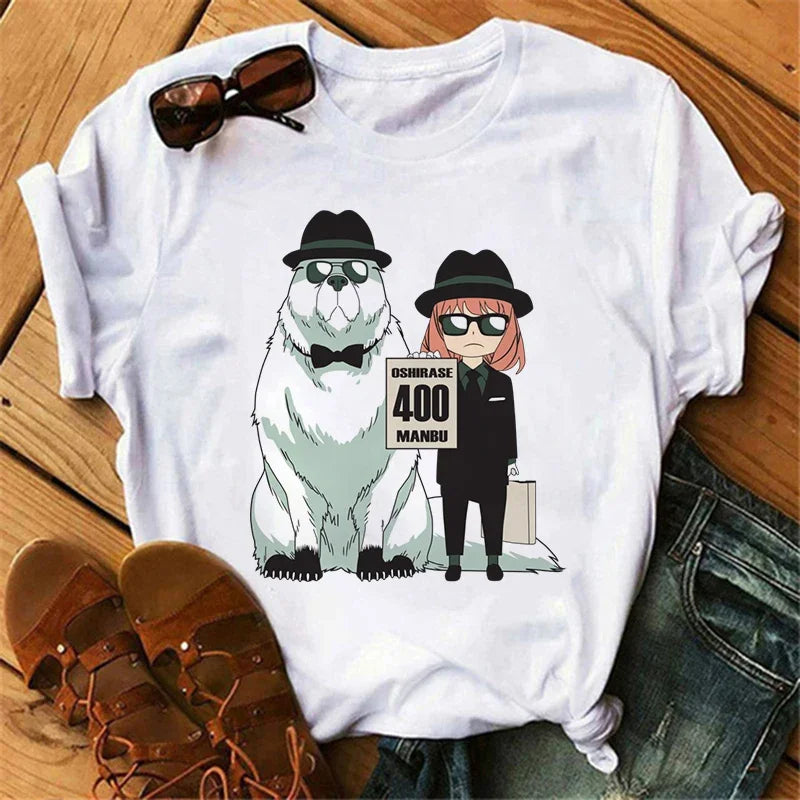 Anime Spy X Family T-Shirt Harajuku Fashion Women’s Short Sleeve O-Neck