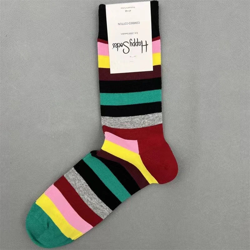 Diamond Check Happy Socks für Herren – Geometrische Sportsocken aus Baumwolle (Größe 41–46)