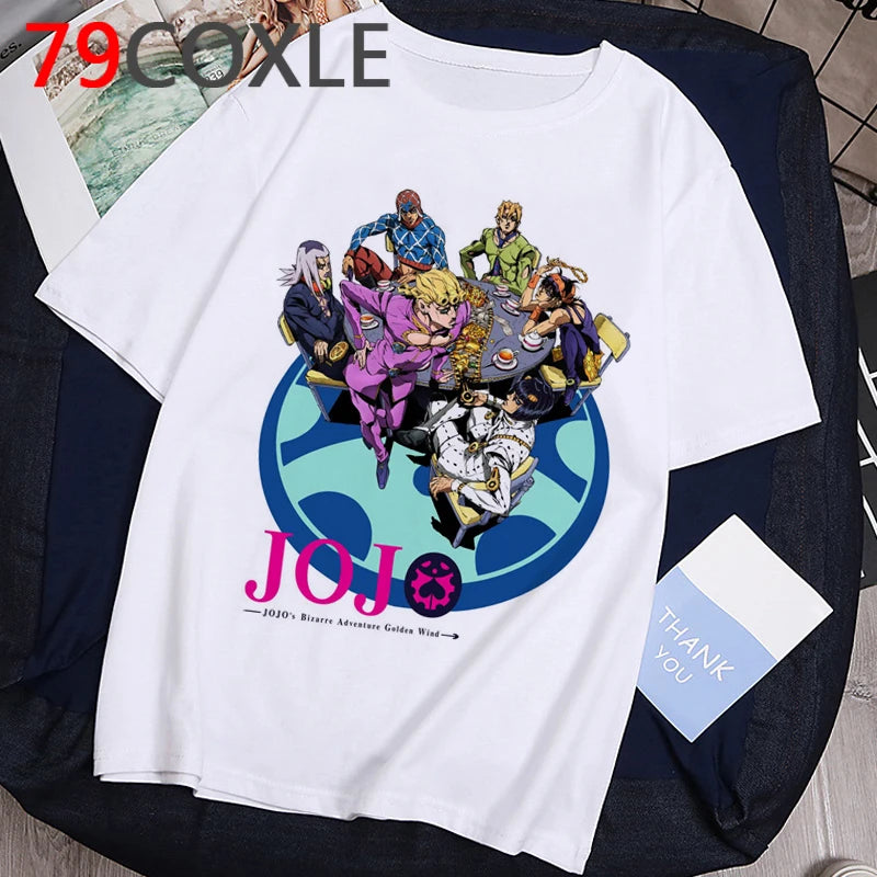 JoJo's Bizarre Adventure T-Shirt, lustiges Cartoon-Anime-Grafik-T-Shirt