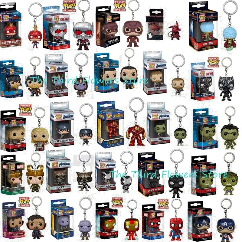 Funko POP Schlüsselanhänger Endgame Captain Venom Deadpool Iron Man Schlüsselanhänger Actionfiguren Spielzeug