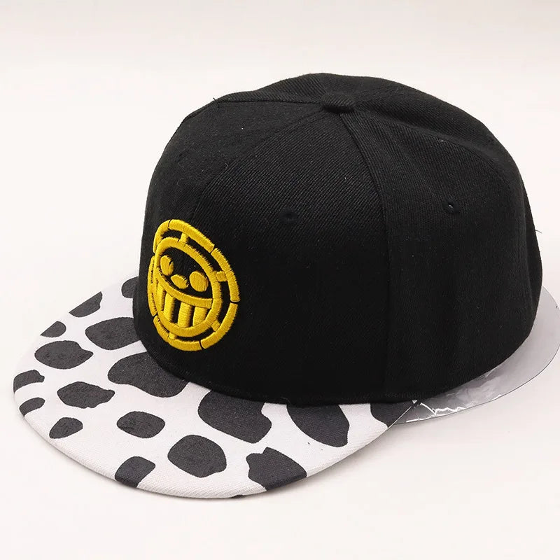 Anime-Kappe – Trafalgar Law Cosplay Snapback-Mütze für Männer und Frauen, Hip-Hop-Schiebermütze