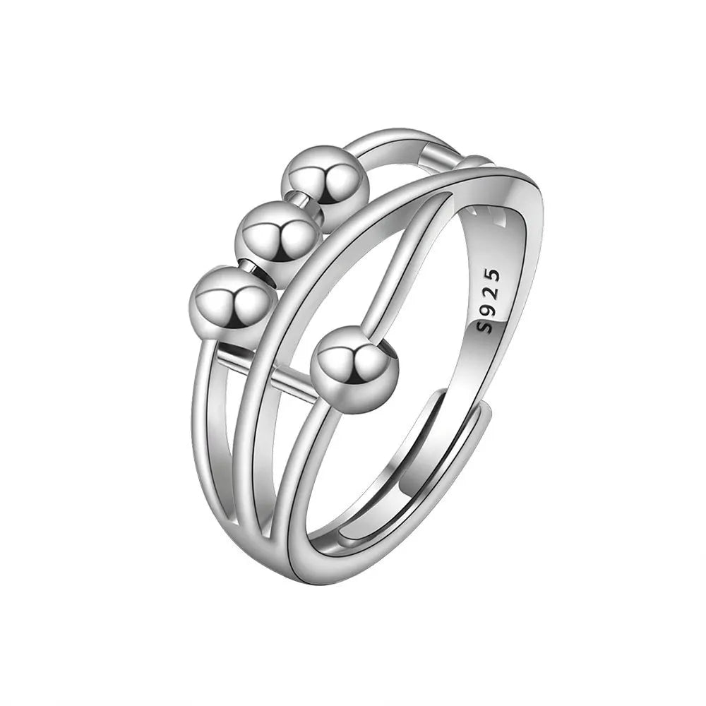 SMJEL Anti-Stress-Angst-Fidget-Spinner-Ring – verstellbarer rotierender Schmuck für Frauen | Entspannung und stilvolle Geschenke