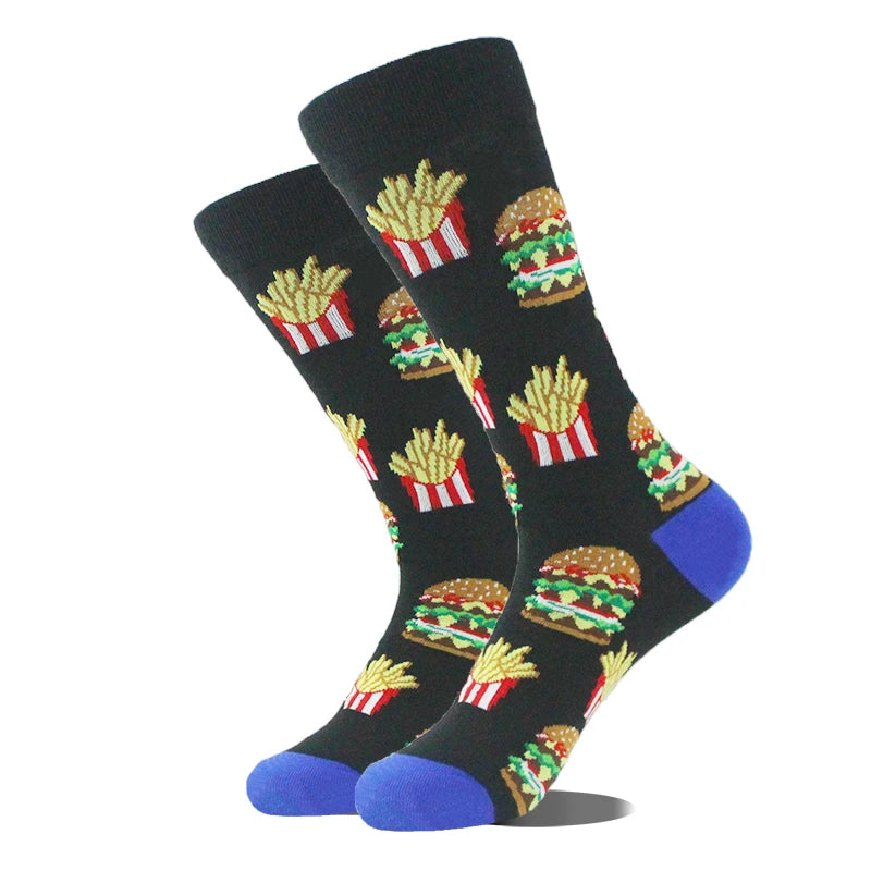 Chaussettes pour hommes Dinosaure Astronaute Planète Crew Harajuku