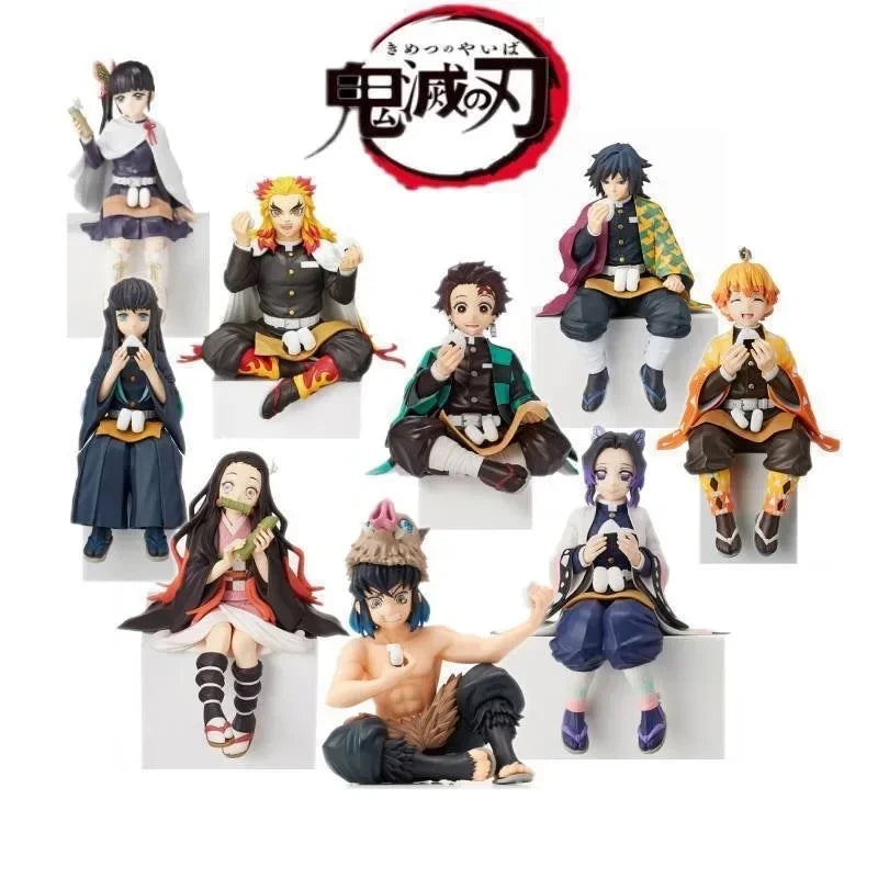 Figurines d'action Demon Slayer - Poupées Nezuko, Zenitsu, Giyuu, Kyojuro et Mitsuri de 15 cm | Jouets pour enfants et collectionneurs