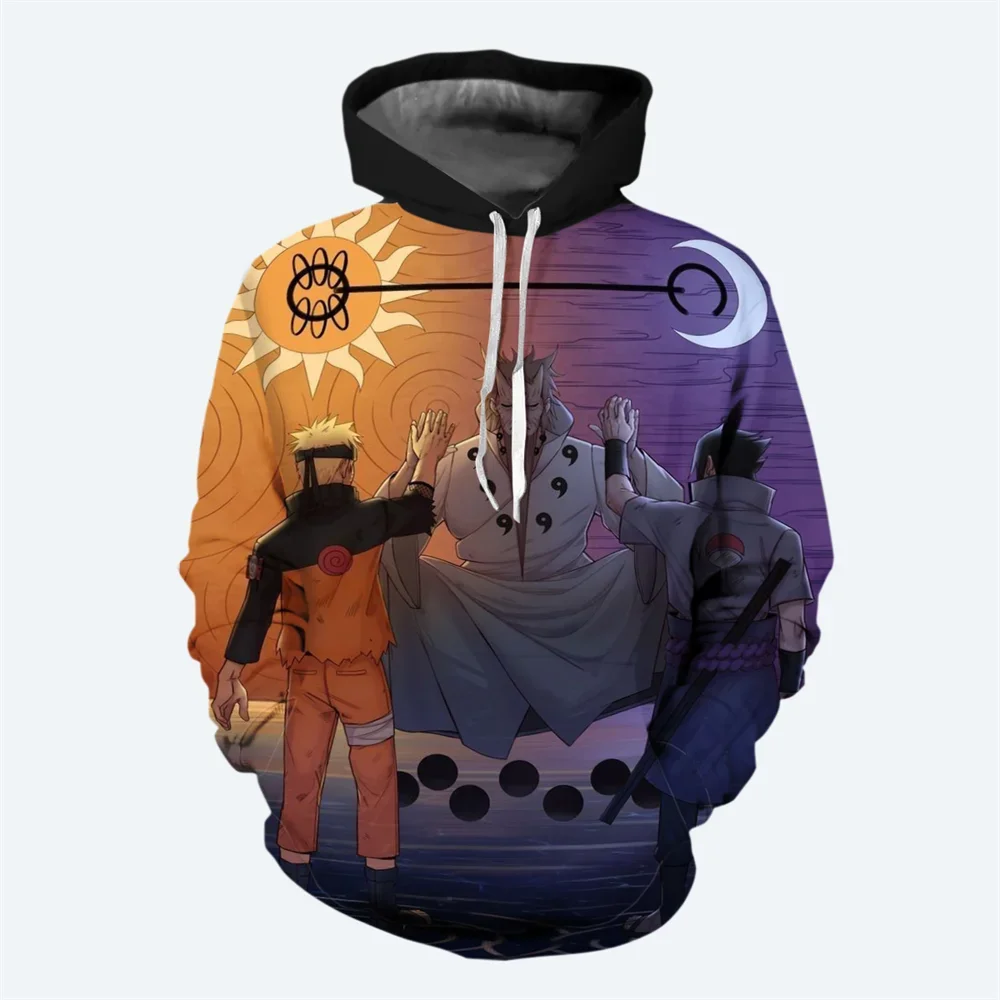 Sweat à capuche imprimé 3D Sasuke Naruto Fashion Pullover Sweatshirt