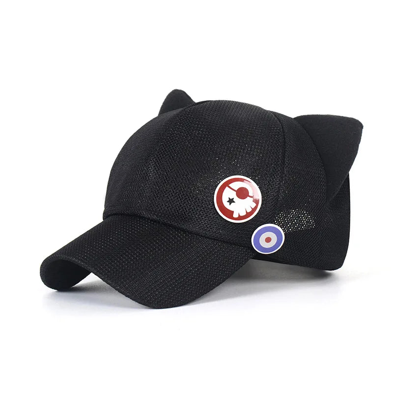 Casquette de baseball polaire EVA Shikinami Asuka Cat Ear - Chapeau de cosplay anime pour enfants, cadeau parfait