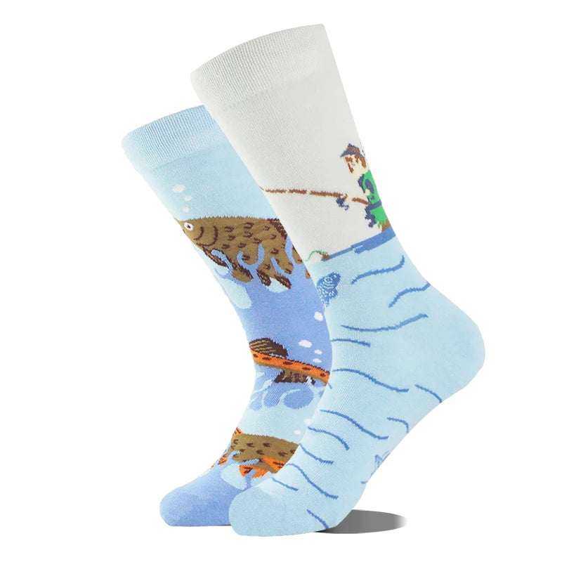 AB Happy Cotton Chaussettes amusantes Panda Duck Crazy Design Sokken