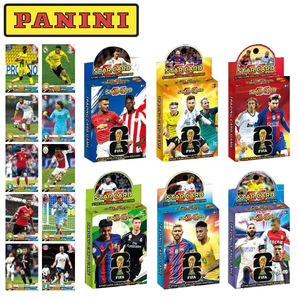 2025 New 24PCS Mini Messi Ronaldo Mbappe Neymar Cards LASER Collection Football Star Rare Game Toys