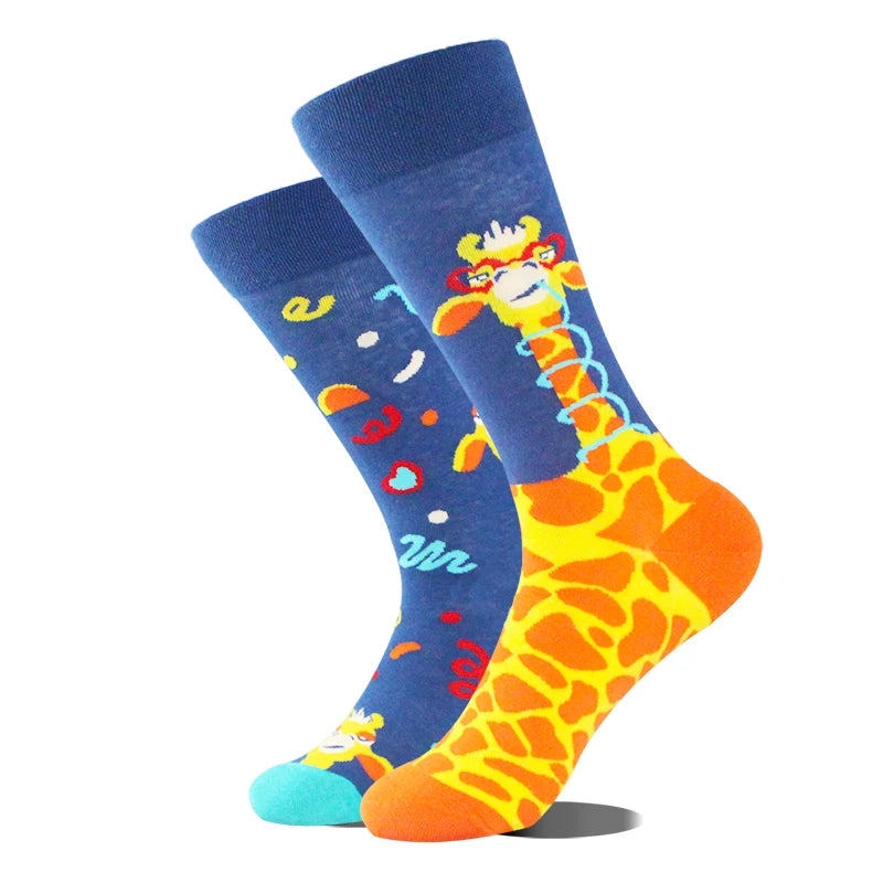 AB Happy Cotton Chaussettes amusantes Panda Duck Crazy Design Sokken