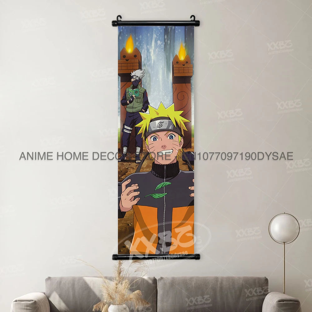 Naruto Posters Scroll Wall Decor Anime Hanging Nara Shikamaru Art Paintings Orochimaru