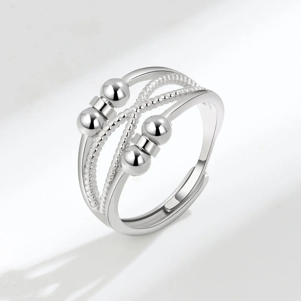 SMJEL Anti-Stress-Angst-Fidget-Spinner-Ring – verstellbarer rotierender Schmuck für Frauen | Entspannung und stilvolle Geschenke