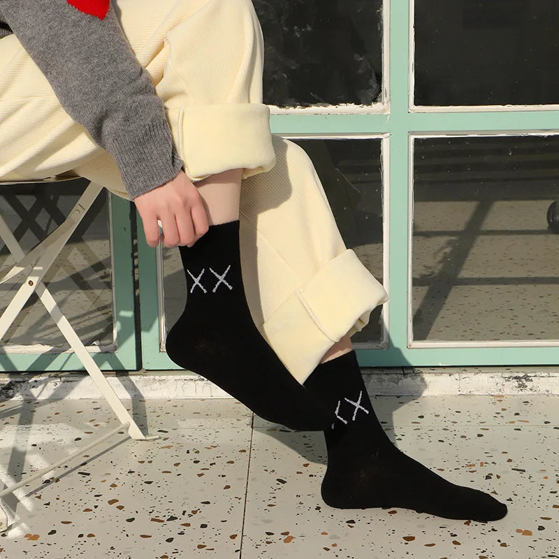 Frühling & Herbst INS Tide Cartoon Tube Socken – Dünne Baumwoll-Sportsocken für Damen & Herren