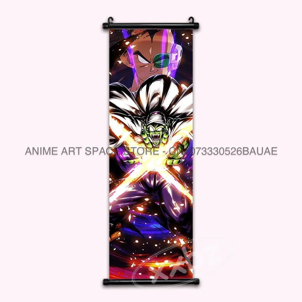 Dragon Ball Z Hanging Paintings Room Decorative Poster Anime Saiyan Scrolls Picture Wall Art