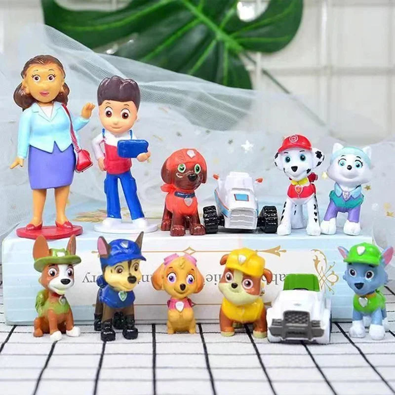 12 stücke Paw Patrol Action-figuren Mini Puppe Modelle Anime Figur Patrol Canine Marshall Chase Rocky