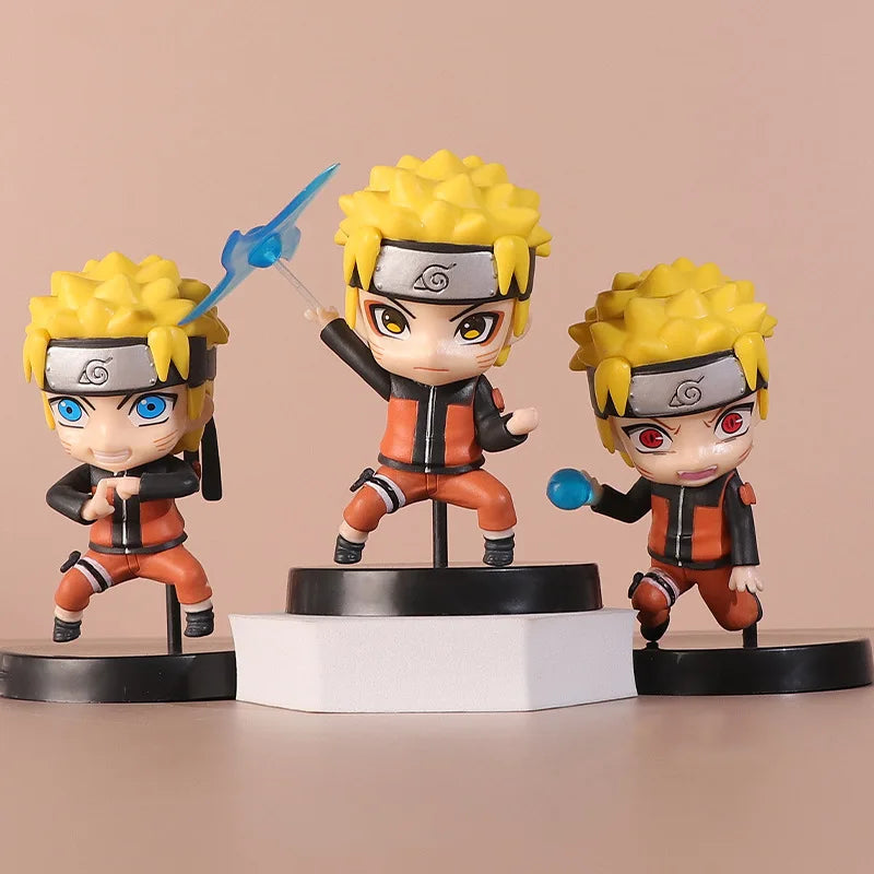 11 cm großes Naruto-Actionfiguren-Set – Uchiha Itachi und Kakashi Akatsuki, Sammler-Dekorationsspielzeug