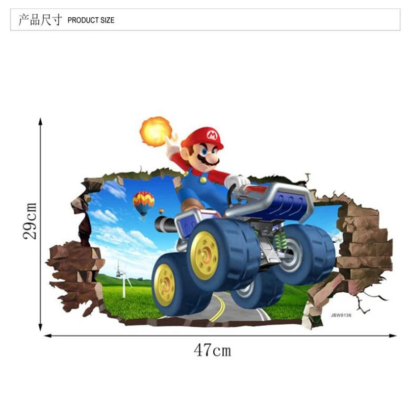 3D Cartoon game wall sticker wall decoration
