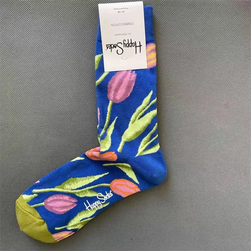 Diamond Check Happy Socks für Herren – Geometrische Sportsocken aus Baumwolle (Größe 41–46)