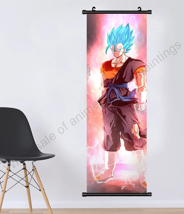 Canvas Hanging Scrolls Poster Home Decor JK Anime Print Dragon Ball Z