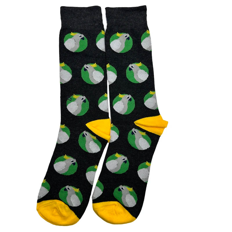 Lässige Socken – Lustiger Hai-, Bienen- und Enten-Cartoon-Druck, Harajuku-Skateboard-Stil