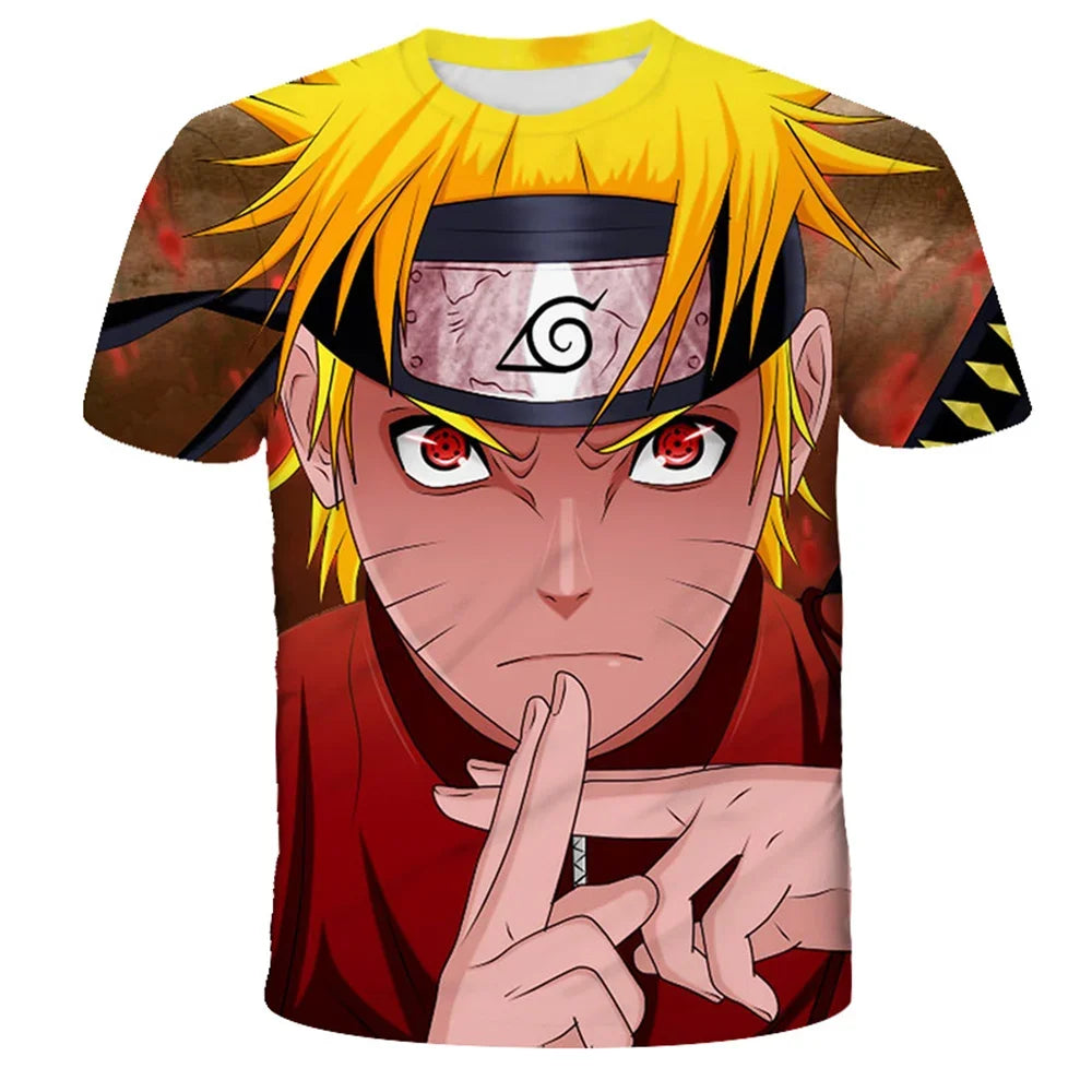 Uzumaki Naruto 3D Printed T-Shirt 2025 Fashion Short Sleeve for Men