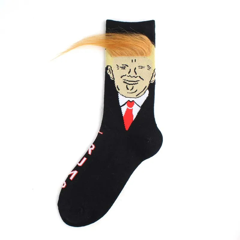Lustige Socken Charakter Abstrakt 3D Fake Hair Sokken