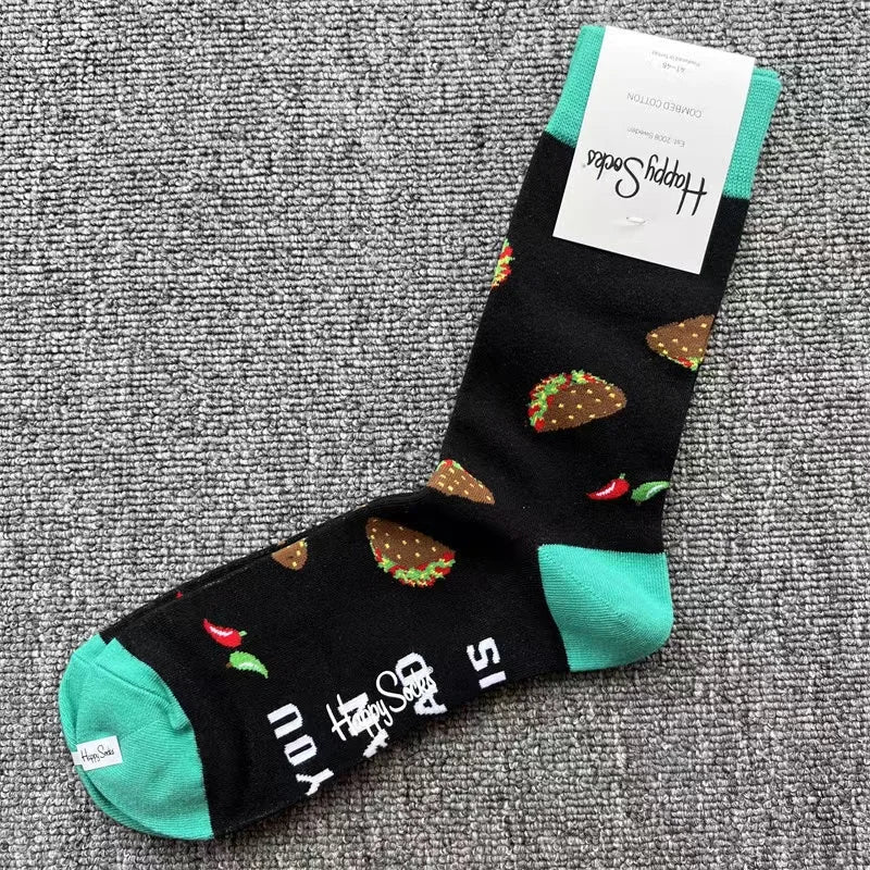 Diamond Check Happy Socks für Herren – Geometrische Sportsocken aus Baumwolle (Größe 41–46)