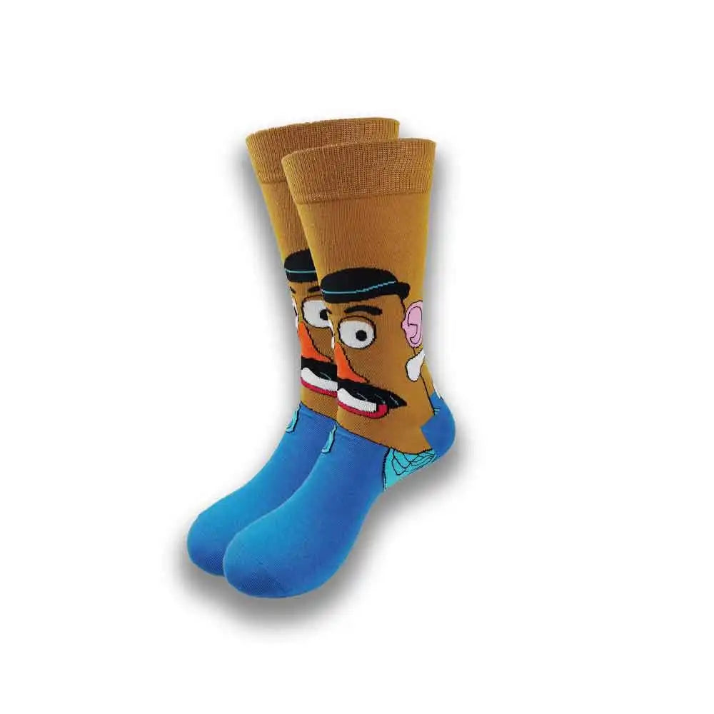 Cartoon-Langsocken – Fröhliche Anime-Crew-Socken mit coolen Street-Fashion-Designs